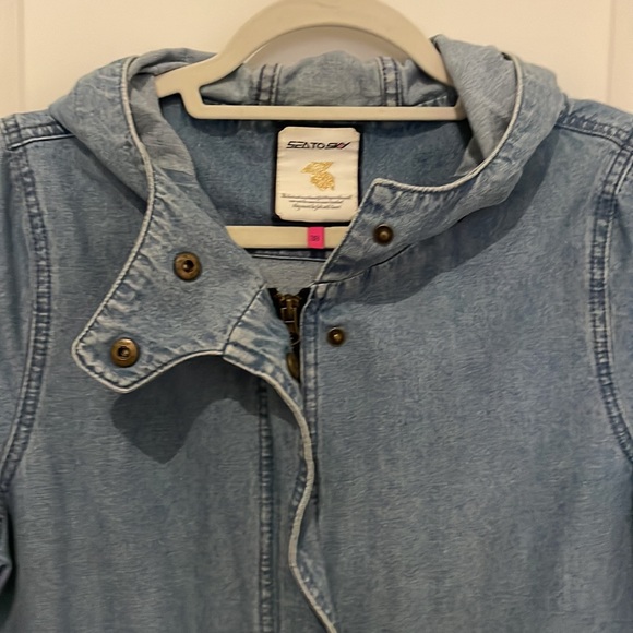 Vintage Denim Jacket with ‘Action’ Embroidery - Picture 6 of 6